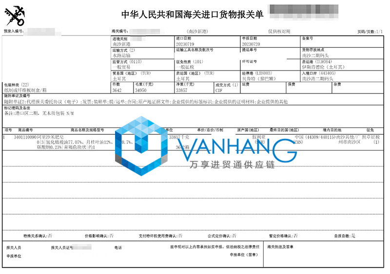 叙利亚化妆品进口报关流程